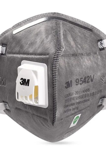 Original 3M 9542V Overhead Wearable Valved Carbon Respirator Face Mask