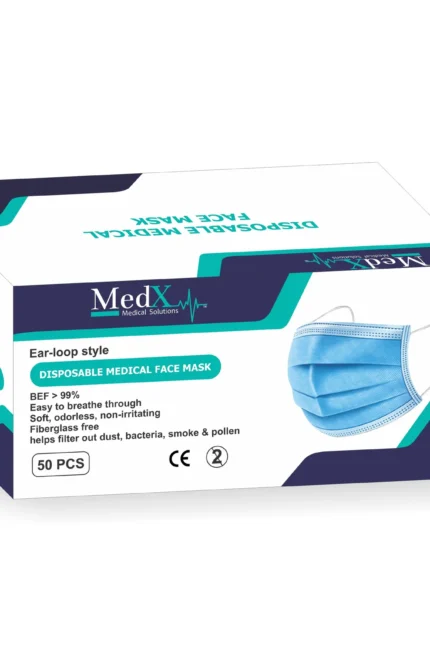 MedX Disposable Face Mask – Pack of 50
