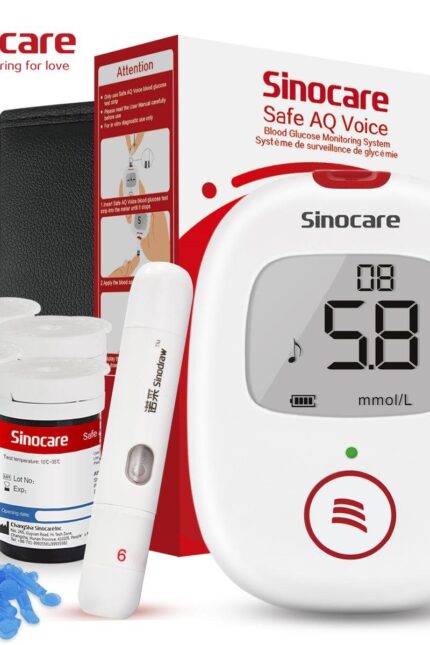 Sinocare Safe AQ Blood Glucometer with 25 Test Strips