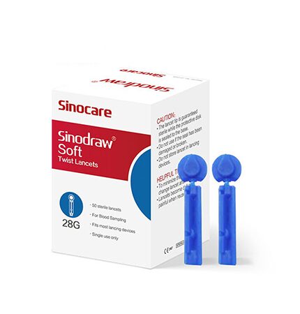 Sinocare Soft Twist Lancets – Pack of 25 Lancets