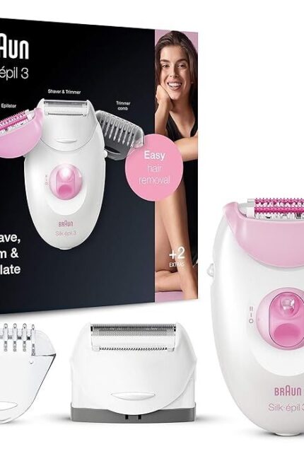 Braun Epilator Silk-epil 3 3-270, Hair Removal for Women, Shaver & Trimmer 3270
